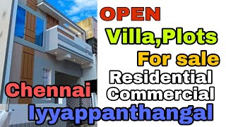 🏡Porur Iyyappanthangal Chennai Villa Plots for sale 🤩Residential and Commercial plot for sale CMDA [upl. by Noleta]