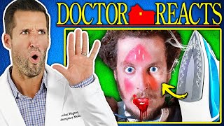 ER Doctor REACTS to Craziest Home Alone Traps 2 [upl. by Negris]