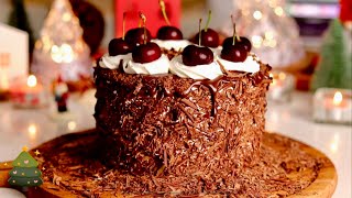 Black Forest Gateau  Black Forest Cake  A Slice Soft Like Cotton [upl. by Bryn]