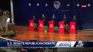 GOP candidates face off in Ohio US Senate Primary debate hosted by WLWT Miami University [upl. by Ovatsug]