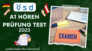 ösd a1 hören prüfung test teil 1 2 amp 3 mit lösungen  german listening exam paper [upl. by Ewolram681]