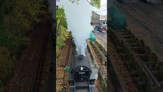 Steam train departing Haworth [upl. by Clarinda]