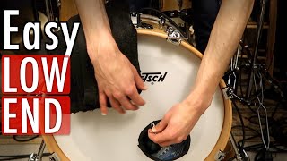 Make Any Kick Drum Deep amp Beefy How to Tune amp Muffle a Cheap Bass Drum For Maximum Tone amp Low End [upl. by Thilde105]