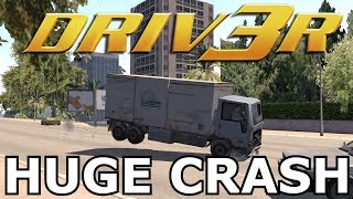 DRIV3R  Huge crash at ultra speed [upl. by Chilt734]