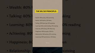 THE 8020 PRINCIPLE english sigmamalehabits motivationalquotes motivation quotes sigmamale [upl. by Yauqram]