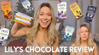 Dietitian Reviews Lilys Chocolate Bars  The Best Low Sugar Chocolate  Healthy Candy Taste Test [upl. by Emelita]