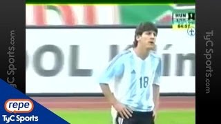 Messi debut y expulsión [upl. by Ylen966]