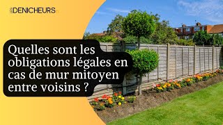 🧱​⚖️Quelles sont les obligations légales en cas de mur mitoyen entre voisins  💁🏻 [upl. by Essilem]