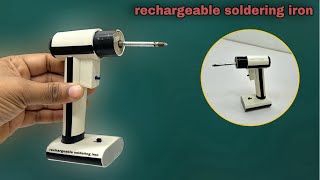 How to make 5V rechargeable soldering iron  Portable rechargeable soldering iron [upl. by Nwhas]