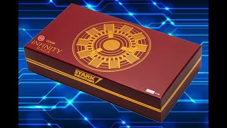 Unboxing the Iron Man Arc Reactor Magnetic Replica Pin Set Collector Box [upl. by Skolnik]