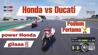 HONDA vs DUCATI‼️Power HONDA luarbiasa membuat podium [upl. by Llig859]