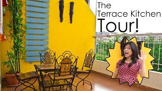 The Terrace Kitchen Tour  DIY Kitchen in Terrace  The Terrace Kitchen [upl. by Helman]