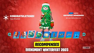 LES 15 RECOMPENSES GRATUITES DE LEVENEMENT WINTERFEST 2023  FORTNITE CHAPITRE 5 SAISON 1 [upl. by Yajiv]