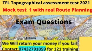 TFL topographical assessment 2022Mock test 1 with Real route planning exam questions [upl. by Nedyarb691]