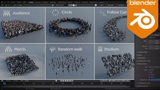 Procedural Crowds Addon for Blender 2023 [upl. by Rhetta828]