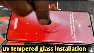 uv tempered glass installation  realme 10 pro  glass installation temperdglass template [upl. by Bouzoun894]