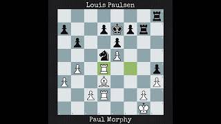 Paul Morphy vs Louis Paulsen  1st American Chess Congress 1857 [upl. by Carilyn]