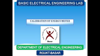 Calibration of Single Phase energy meter [upl. by Eetsim]