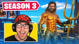 New SEASON 3 BATTLEPASS in Fortnite AQUAMAN [upl. by Paten]