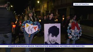 STRAGE DI ALTAVILLA MILICIA FIACCOLATA IN MEMORIA DI ANTONELLA E DEI SUOI FIGLI [upl. by Adnowat550]