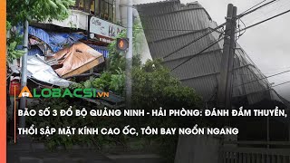 Bão đánh đắm thuyền thổi sập mặt kính cao ốc tôn bay ngổn ngang [upl. by Eerised]