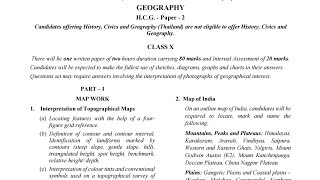 Geography Syllabus Class 10 ICSE 2013 [upl. by Lach]