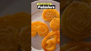 2 Ingredient Palmiers  The simpliest you will ever make easyrecipe Puffpastrysnacks dessert [upl. by Etnud]