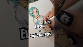 Eureka from Eureka Seven with Copic Markers art shorts [upl. by Ruamaj]