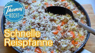 Reispfanne mit Hackfleisch  schnelles und einfaches Mittagessen  Kochen mit Nila [upl. by Petua7]