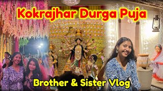 Kokrajhar Durga Puja  Brother amp Sister Ultimate masti  Assam Durga Puja Vlog [upl. by Madelaine]