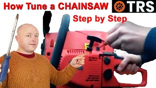 Chainsaw Carburetor Settings HOW ADJUST CHAINSAW CARBURETOR CORRECTLY [upl. by Lohse]