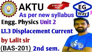 Unit 2nd  L23 Displacement Current  Engg Physics by Lalit sir emft current physics virul [upl. by Cerracchio467]