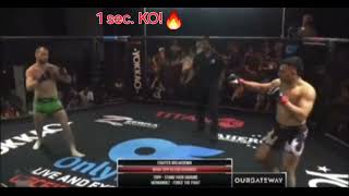 Insane 1Second KO Luis Hernandez vs Brian Topp MMA Knockout LuisHernandez BrianTopp TitanFC [upl. by Gilus]