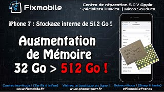 Augmentation de Mémoire  Stockage interne sur iPhone en 512 Go Micro soudure iPhone [upl. by Rochkind]