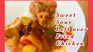 SWEET SOUR LEFTOVER FRIED CHICKENThe Angel’s Vlogs [upl. by Pathe]