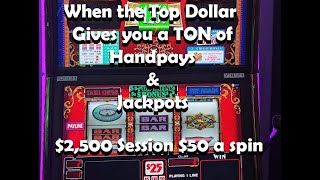 When the Top Dollar gives you a Ton of Handpays and Jackpots slots jackpot handpay slot casino [upl. by Leona]