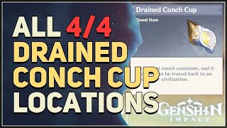 All 4 Drained Conch Cup Locations Genshin Impact [upl. by Navert813]