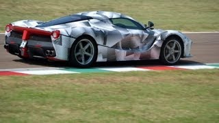 Ferrari LaFerrari  458 Monte Carlo  EXTREME accelerations  downshifts on Fiorano [upl. by Raquela564]