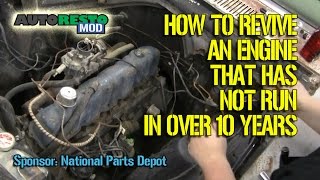 How to start an Engine That Has Not Run in Years Episode 266 Autorestomod [upl. by Anyrb499]