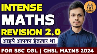 INTENSE MATHS REVISION 20  FOR SSC CGL MAINS 2024  ABHISHEK RAI SIR [upl. by Neela]