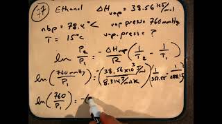 Chem31 tro3rd ch11 77 Ch12BurdgeOverby ClausiusClapeyron Temp vs VaporPress [upl. by Etteluap]