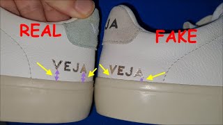 Original vs good Replica Veja sneakers How to spot fake Veja Amazonian Rubber shoes [upl. by Perrie]