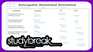 Buchungssätze Wareneinkauf Warenverkauf  Externes Rechnungswesen [upl. by Broeker]