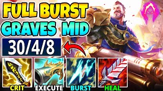 ONESHOT GRAVES MID IS SO BROKEN FULL BURST 65000 DAMAGE INSTANT EXECUTE  League of Legends [upl. by Drye]