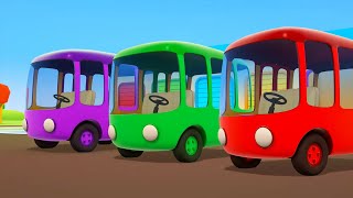 Die Helfer Autos Wir malen die Busse an Kinder Cartoon auf Deutsch [upl. by Deva552]