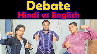 Debate Hindi vs English  Debate in english  debate  how to speak english  learn EFT Education [upl. by Wit114]