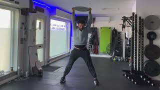 Lateral Split Squat Plate Overhead [upl. by Blaseio847]