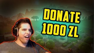 ZONY dostał 1k DONATE i nie wytrzymał psychicznie XD zoniak banned prank  SHOTY  DEFF [upl. by Hugh]