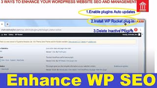 Passive steps to enhance your wordpress website SEO and management [upl. by Gentry986]