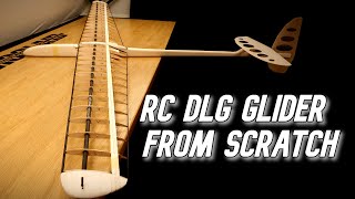 RC F3K DLG 1500 Building video RC glider Balsa construction Carbon Fiber Bow Arrows RC Airplane [upl. by Sregor]